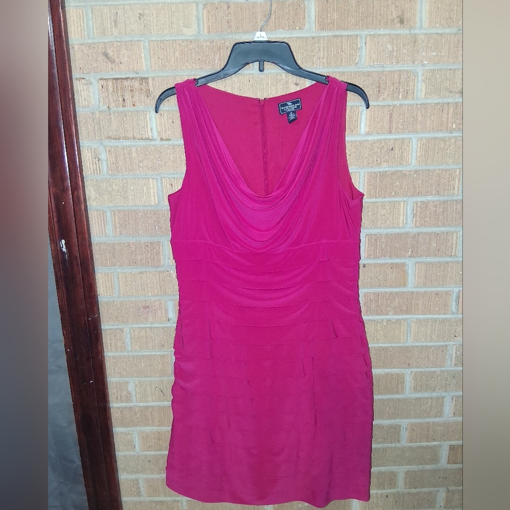 American Living Elegant Sleeveless Pink Ruffle Dress Size 12
